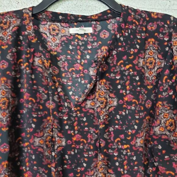 Maurices Women’s Boho Floral Tunic Blouse Long Sleeve Size L - Picture 5 of 9